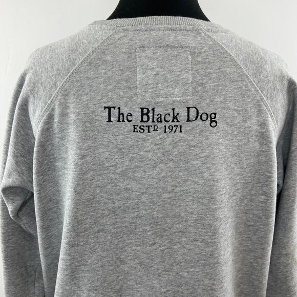 The Black Dog Ladies Classic Crewneck Sweatshirt Polo Gray Comfort Pullover XS - Picture 8 of 10